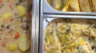 Au P'tit Marché - Blanquette de veau ou dos de merlu, 5 céréales et fondue de poireaux