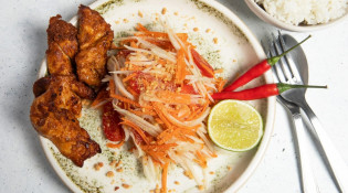 Siam Thai Bistro - Salade de papaye et son poulet mariné