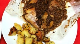 Le Pym’s - le papillote de pintade et ses pommes de terre sautées