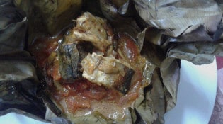 La Congolaise - Liboké: poisson frais cuit dans des feuilles sauvages