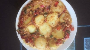 La Congolaise - Omelette aux 3poivrons et aux pommes de terre