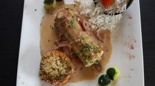 Restaurant du chasseur - Saumonette sauce au vin rouge