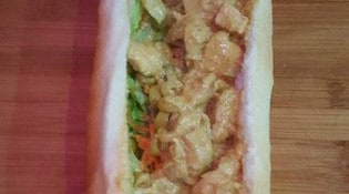 Les Délices du Punjab - Sandwich gourmand poulet korma mijoté avec du curry lait de coco crème fraîche