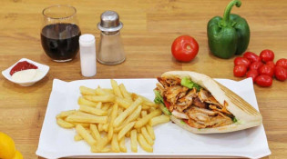 Pitta grill - Un kebab, frites