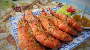 O Nazareno - Crevettes sauvages à l'ail