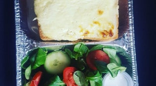 Mapetitelunchbox - Croque revisité .... pain toasté jambon oeuf tomate et emmental