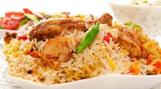 Restaurant Kazmia - Le biryani au poulet