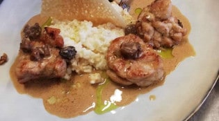 La Belle Vue - Ris de veau aux morilles, risotto de parmesan