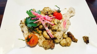 Le Vintage Café - ris d'agneau persillé et son risotto aux cèpes