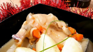 coq hardi - Suprême de pintade aux champignons, écrasé de pommes de terre