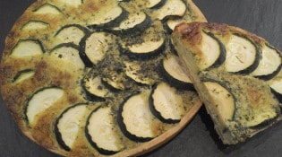 Red Center - les quiches: courgettes, coriandre, citron confit