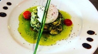 Le Temps d'un Repas - Tartare de champignons, sauce pesto et son œuf poché