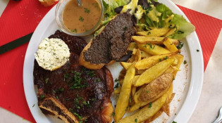 Le Saint Romain - Cote de bœuf limousine , frites fraîches maison , tapenade