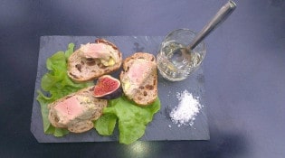 Triptik Gourmand - Foie gras maison accompagné de son confit de vin gewurztraminer