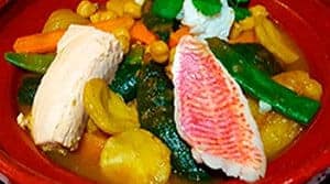 Le Tipaza - tajine de légumes au 3 poissons