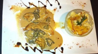 Bistro Gusto - L'assiette de filet de Chapon et sa sauce aux morilles