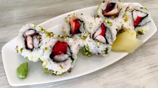 Allo Sushi - Le california pistache, framboise et crevette....