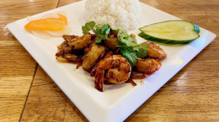 Pho 168 - Riz aux crevettes sautées aux oignons