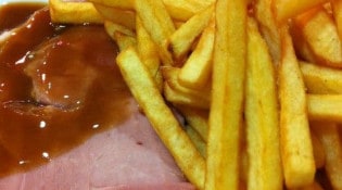 Ô3D Délices & Douceurs Dieppois - Jambon grillé avec des frites