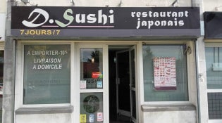 D.sushi - La façade du restaurant