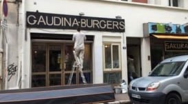 Gaudina Burgers - La façade du restaurant