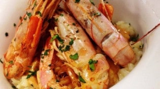 La Rose Des Vents - Risotto de gambas, sauce crustacés