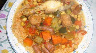 Au poulet gourmand - Le couscous