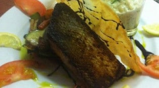 Sun bistro - Pavé de saumon mariné au soja et son risotto