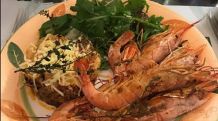Pizzeria Le Pressoir - Gambas flambées au Pastis