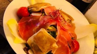 Côté-Resto - Salade au chèvre et crème de marrons