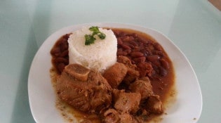 Maudon Yannick - Cochon rousi, riz et haricot rouge