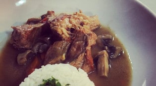Le Bistrot Des Puces - Fricassé de veau avec son riz basmati 