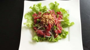 La Maison de Diep - Gỏi bò ( carpaccio de boeuf au citron vert)