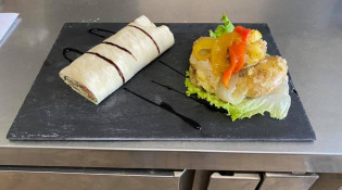 Brasserie ramos - Wrap saumons/Épinards/ écrasé de pommes de terre poivrons