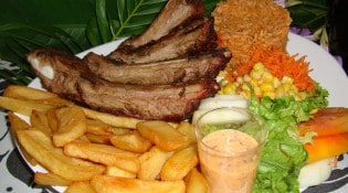 2Spee Grill - Entrecôte avec frites, salades et riz