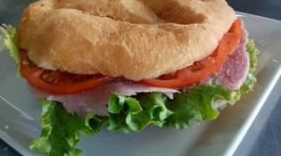Pizzas carrees - Un sandwich
