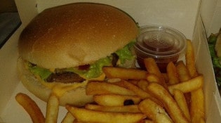 Food Box - Un burger avec frites