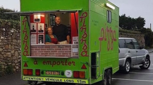 Camion Pizza Vert - Le Food Truck