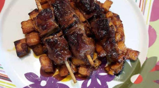 Croc la Forme - Des brochettes de dinde façon yakitori et patates douces rôties au paprika