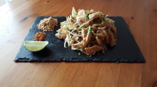 Le Petit Bangkok - Pad thai poulet crevettes: nouilles sauce tamarin