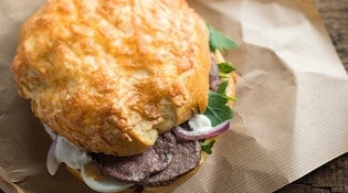 Ange boulangerie - Sandwich au rôti de boeuf et béarnaise